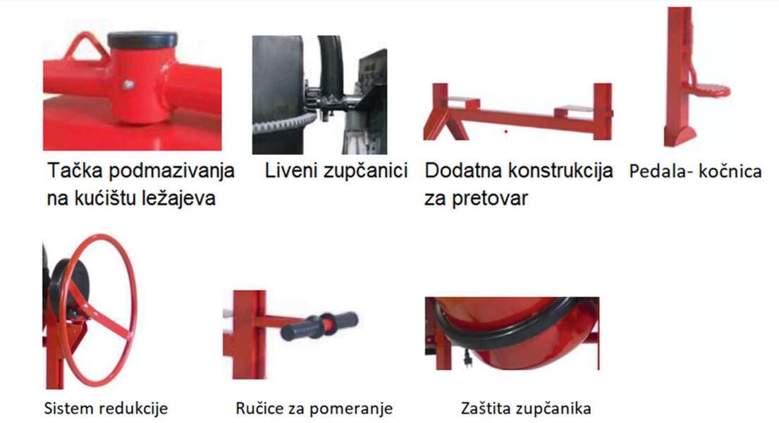 Mešalica za beton PRO 170D Liv Mont - Slika 2