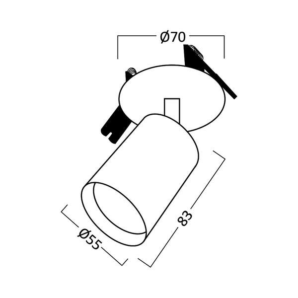 Nadgradna rozetna GU10 bela - Slika 4