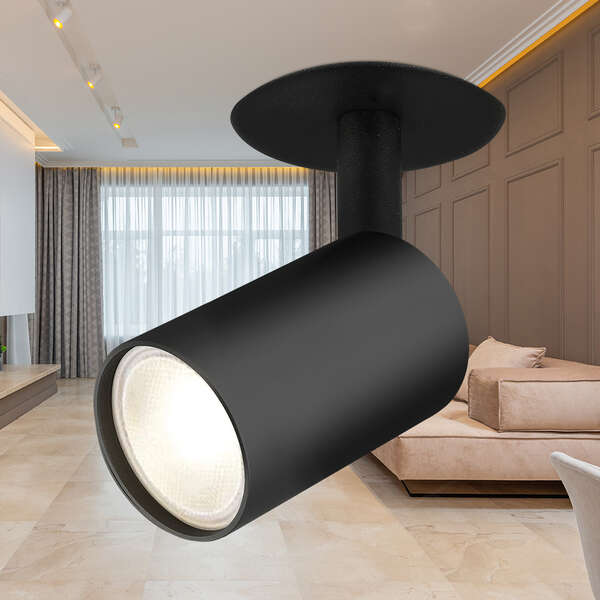 Nadgradna rozetna GU10 crna - Slika 2