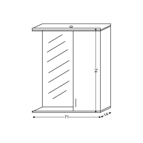 Ogledalo 75 MDF classic LINNI - Slika 2