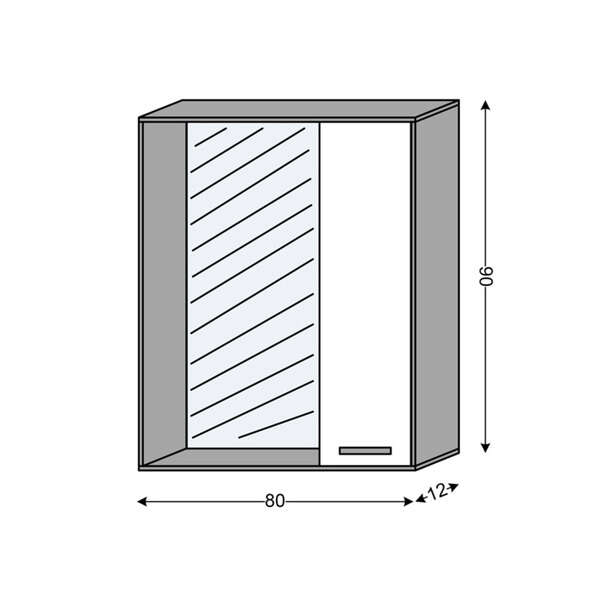 Ogledalo 80 ROMA LINNI grey - Slika 2