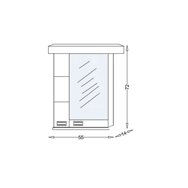 Ogledalo za kupatilo 55 clausa VIENNA LINNI - Slika 2