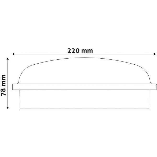 Okrugla lampa (Triton-R) IP65 20W NW 4000K crna - Slika 3