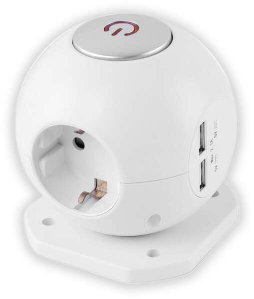 Okrugli razdelnik 3G+2USB 1.5m Entac - Slika 1