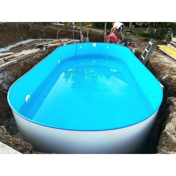 Ovalni montažni bazen GRE ukopni - set 500x300x150 - 10 m3 filter - Slika 2