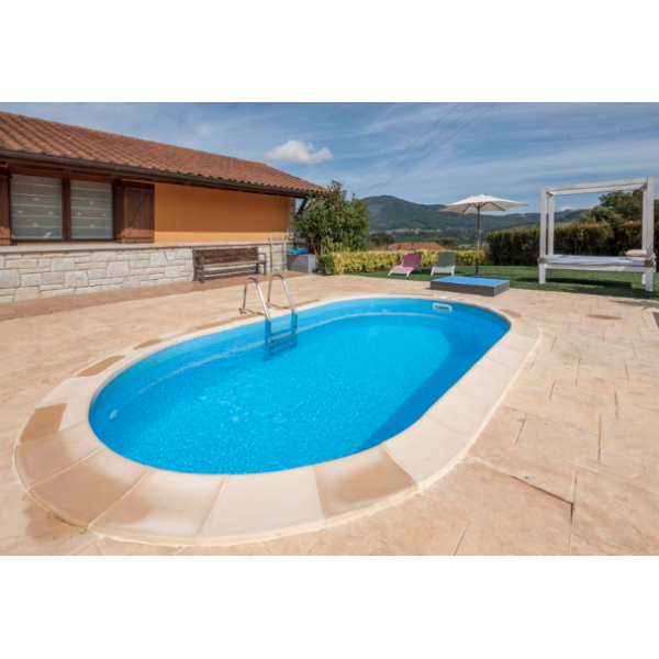 Ovalni montažni bazen GRE ukopni - set 500x300x150 - 10 m3 filter - Slika 3