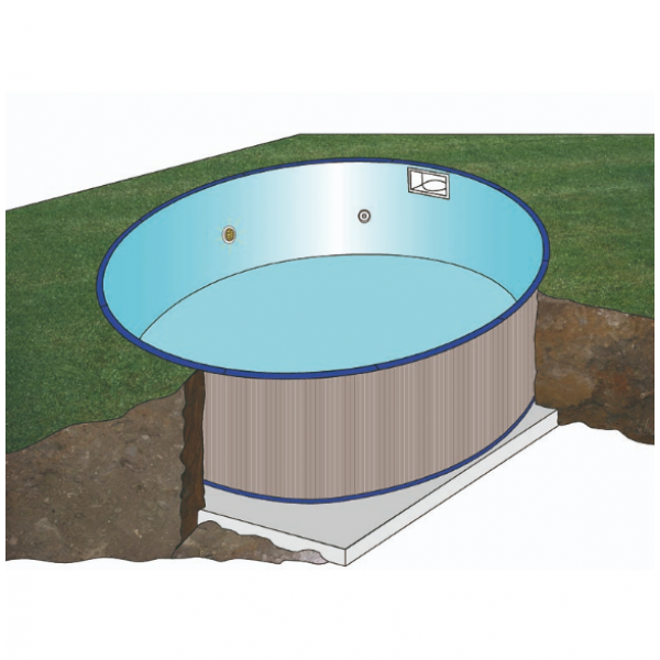 Ovalni montažni bazen GRE ukopni - set 600x320x150 - 10 m3 filter - Slika 5