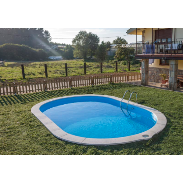 Ovalni montažni bazen GRE ukopni - set 600x320x150 - 10 m3 filter - Slika 1