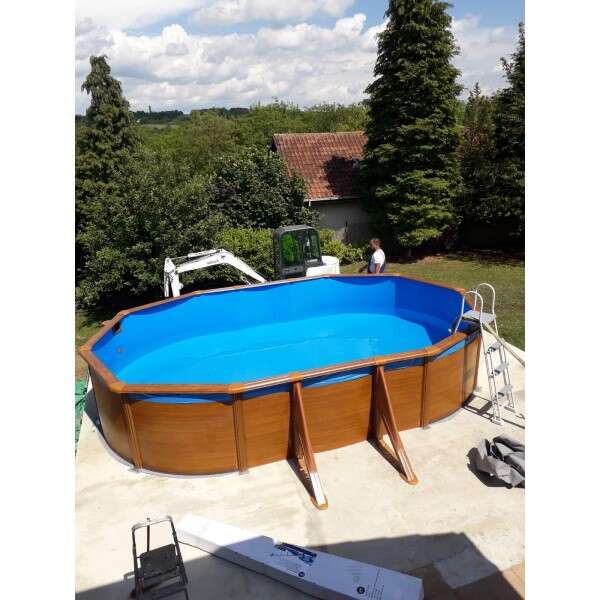 Ovalni montažni bazen GRE Wood - set  5,0X3,0X1,2 - 4m3/h - Slika 5