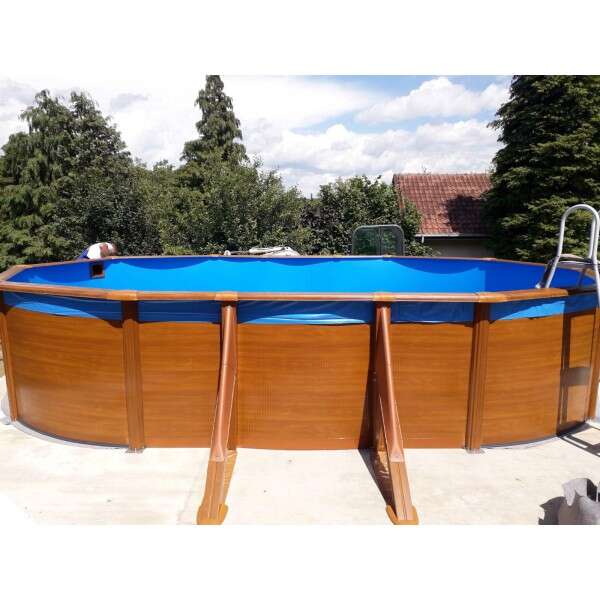 Ovalni montažni bazen GRE Wood - set 9,1X4,70X1,32 - Slika 5