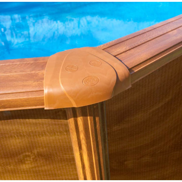 Ovalni montažni bazen GRE Wood - set 9,1X4,70X1,32 - Slika 2