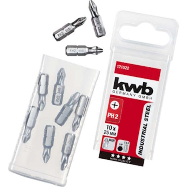 PH2 bit 25mm set 10/1 Einhell by KWB - Slika 1