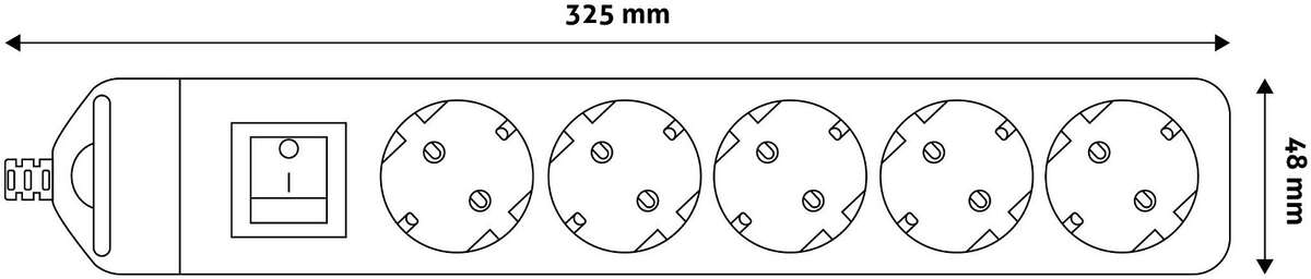 Podsklop sa prekidačem 5 mesta 3680W IP20 Entac - Slika 2