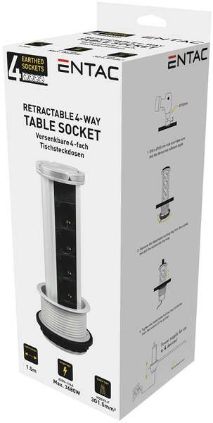 Pop Up utičnica 4G 1.5m 3x1.5 fi100 Entac - Slika 1