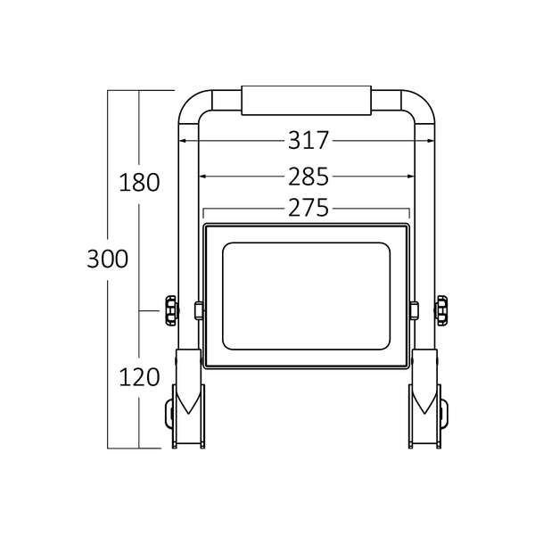Prenosivi reflektor crni 100W-6500K - Slika 3