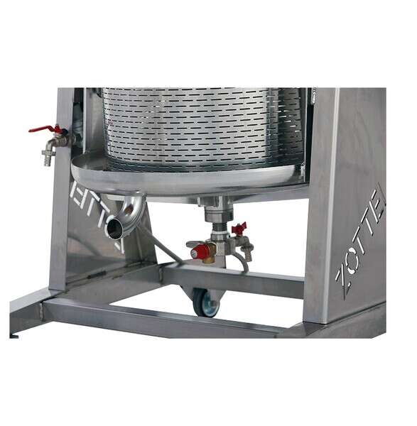 Presa za grožđe na vodu INOX 250L Zottel - Slika 5