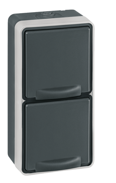 Priključnica dvopolna dvostruka vertikalna polikar. jezgro Protecta 16A/250V - Slika 1