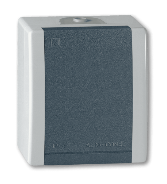 Priključnica dvopolna polikar. jezgro Power siva - Slika 1