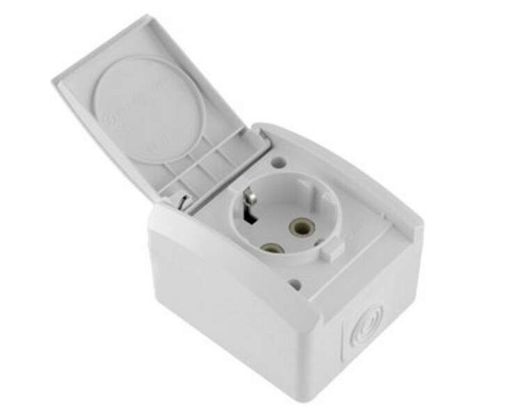 Priključnica dvopolna SETQ 16A/250V bela - Slika 1