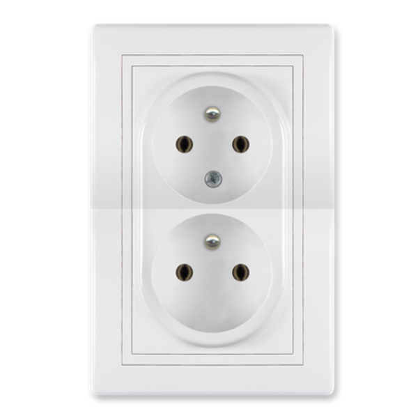 Priključnica dvopolna dvostruka sa polikarbonatskim jezgrom, fr. Prestige - Slika 1