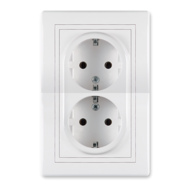 Priključnica dvopolna dvostruka sa polikarbonatskim jezgrom Prestige - Slika 1