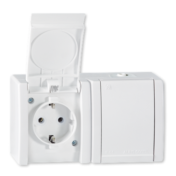 Priključnica dvopolna dvostruka Power 16A/250V por. jezgro - Slika 1