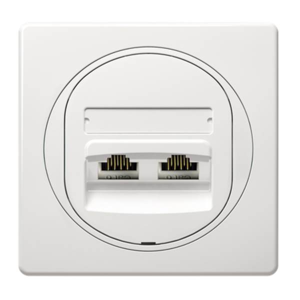 Priključnica komunikacijska dvostruka RJ45 Cat5e, FTP, Keystone EON - Slika 1