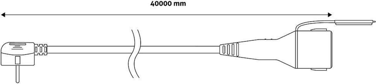 Produžni kabl sa poklopcem 3x2.5 IP44 crni 40m Entac - Slika 3