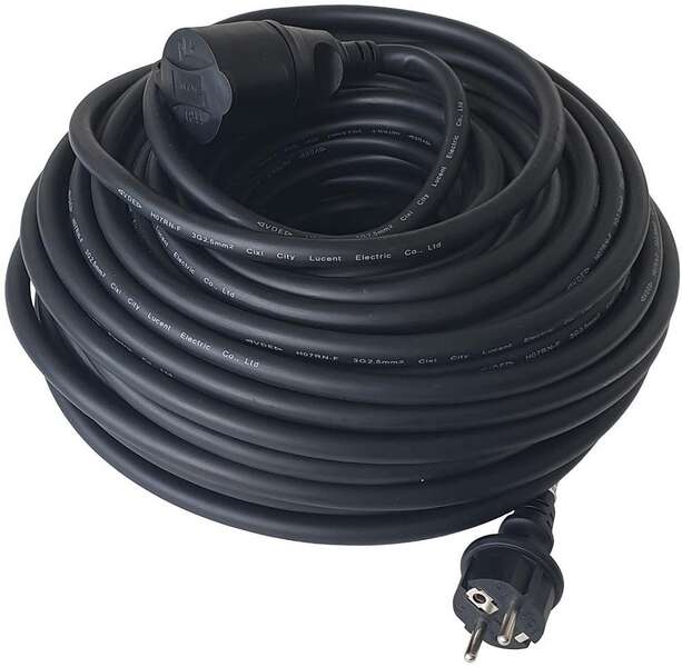 Produžni kabl sa poklopcem 3x2.5 IP44 crni 40m Entac - Slika 1