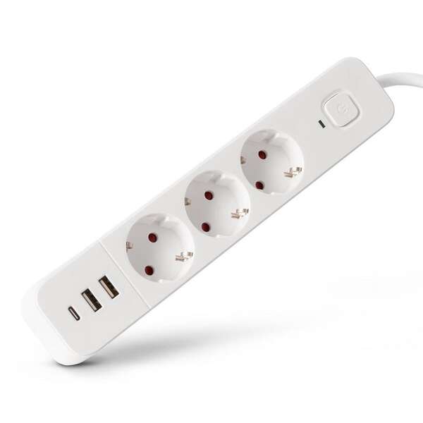 Produžni kabl sa prekidačem 3G+3USB 1.5m 3x1.5 Entac - Slika 1