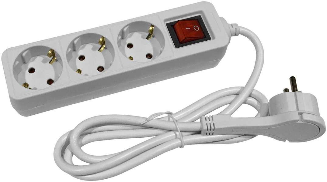 Produžni kabl sa prekidačem i pljosnatim utikačem 3G 1.5m Entac - Slika 1