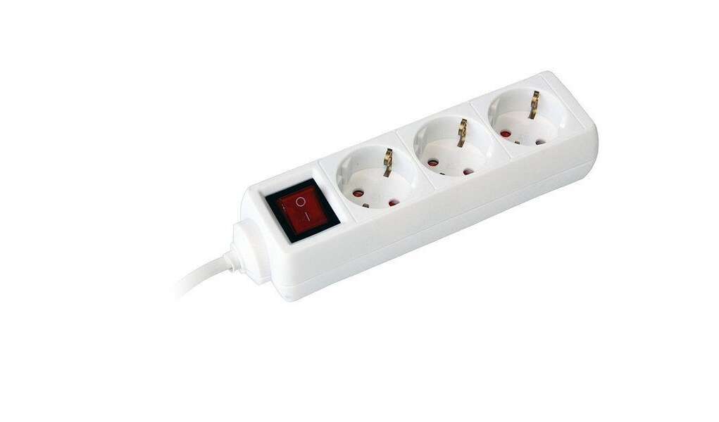 Produžni kabl sa sklopkom 3G H05VV-F beli 5m - Slika 1