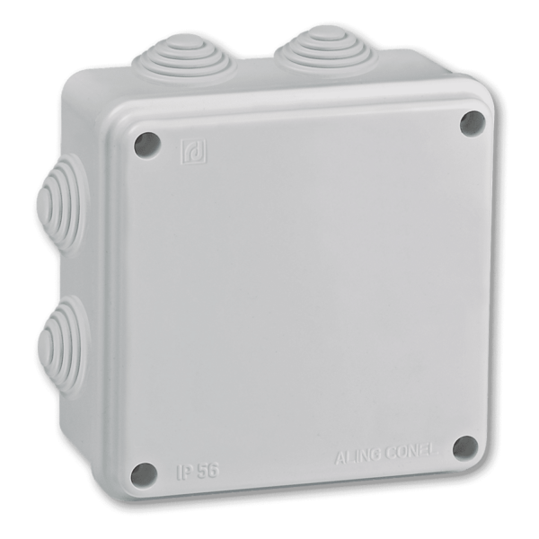 Razvodna kutija za na zid sa uvodnicom 100x100x50 siva Aling - Slika 1