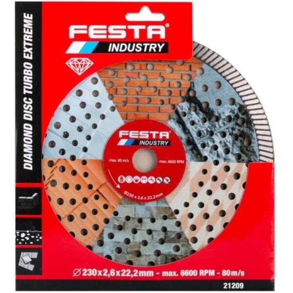 Rezna ploča dijamantska Turbo Extreme 230x2.6mm FESTA INDUSTRY - Slika 2