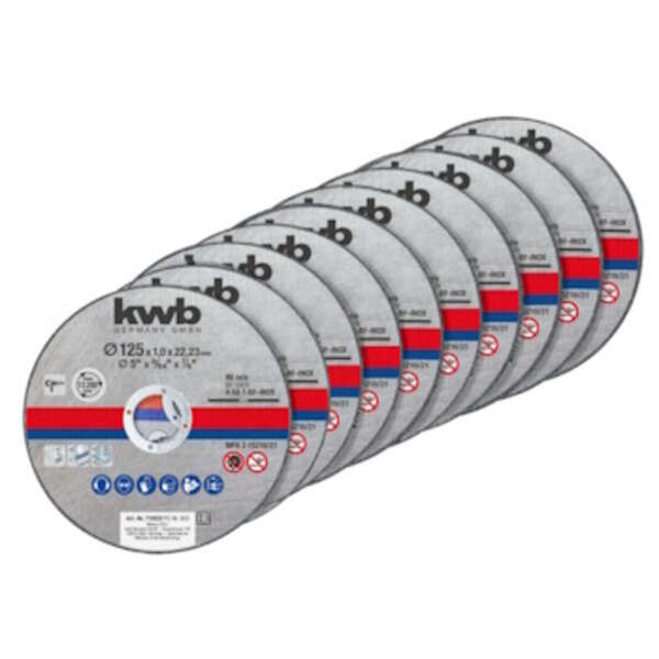 Rezna ploča za inoks 125x22.23mm set 10/1 Einhell by KWB - Slika 1