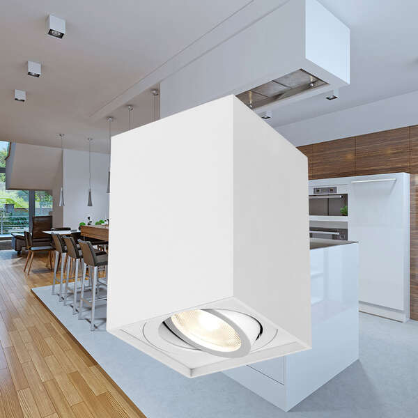 Rozetna 9412 kvadratna bela GU10 - Slika 2