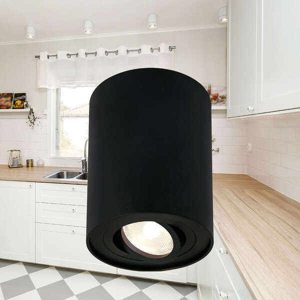 Rozetna 9412 okrugla crna GU10 - Slika 2