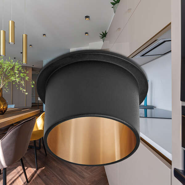 Rozetna ALFA C okrugla crno-zlatna - Slika 2