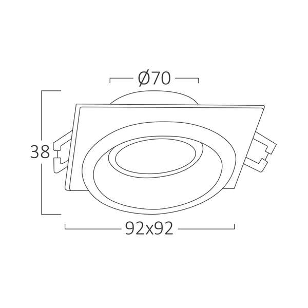 Rozetna ALFA E kvadratna bela - Slika 3