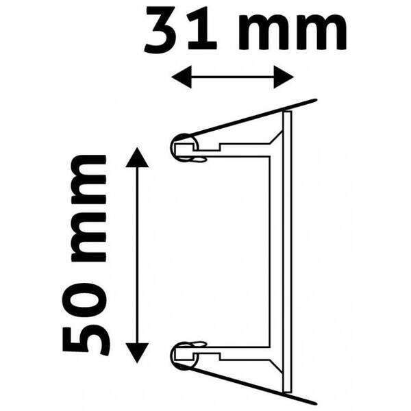 Rozetna GU10 kvadrat bela - Slika 3