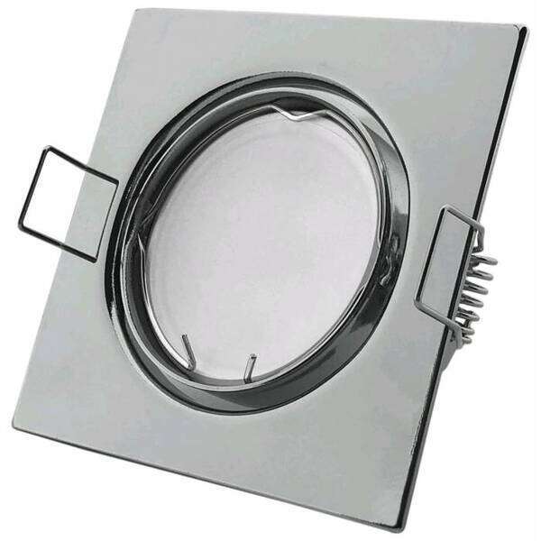 Rozetna GU10 kvadrat pokretna hrom - Slika 1