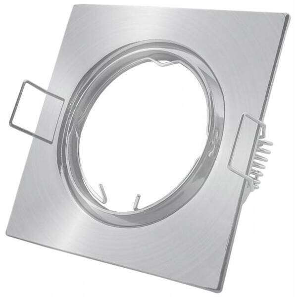 Rozetna GU10 kvadrat pokretna satin-nikl - Slika 1