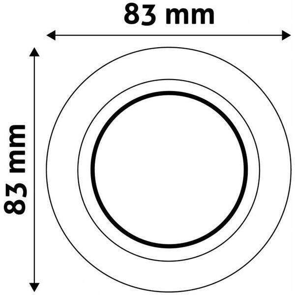 Rozetna GU10 pokretna convex hrom - Slika 2