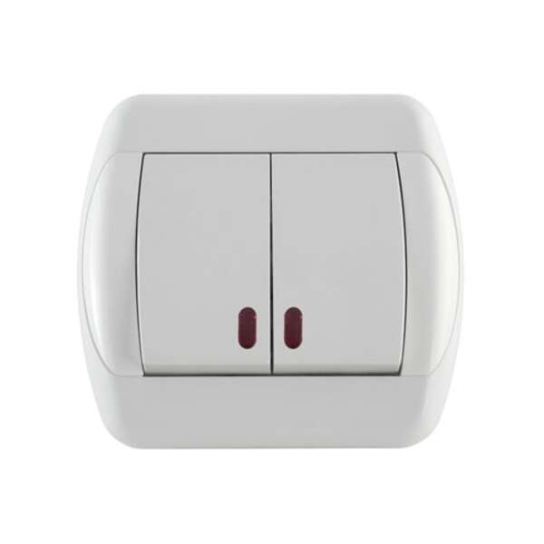 Serijska sklopka sa sig.sij. 10AX/250V, vijčana veza Royal - Slika 1