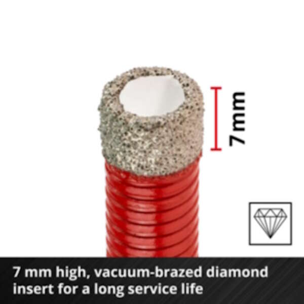 Set dijamantskih burgija M14 suvo bušenje 6-14mm M-Case 7/1 Einhell - Slika 2