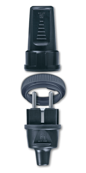 Set pribor za produžni kabel 406/306 crni Aling - Slika 1