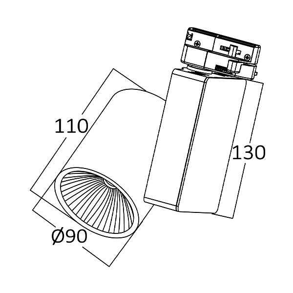 Šinski reflektor monofazni 30W 4000K crni - Slika 5