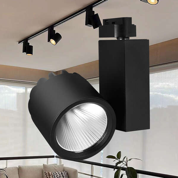 Šinski reflektor monofazni 40W 4000K crni - Slika 2