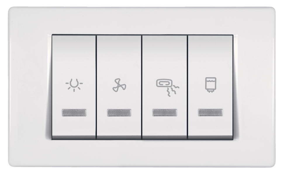 Sklopka sa indikacijom 2x10/2x16A 250V horizontalna 4M Mode - Slika 1