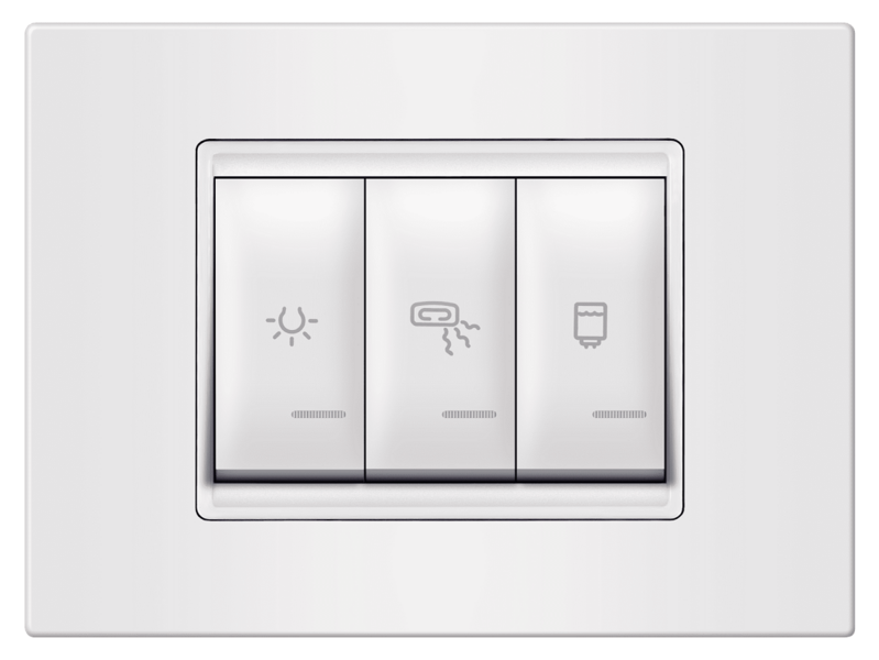 Sklopka za kupatilo sa indikacijom i kutijom horiz. 3x16A Experience - Slika 1